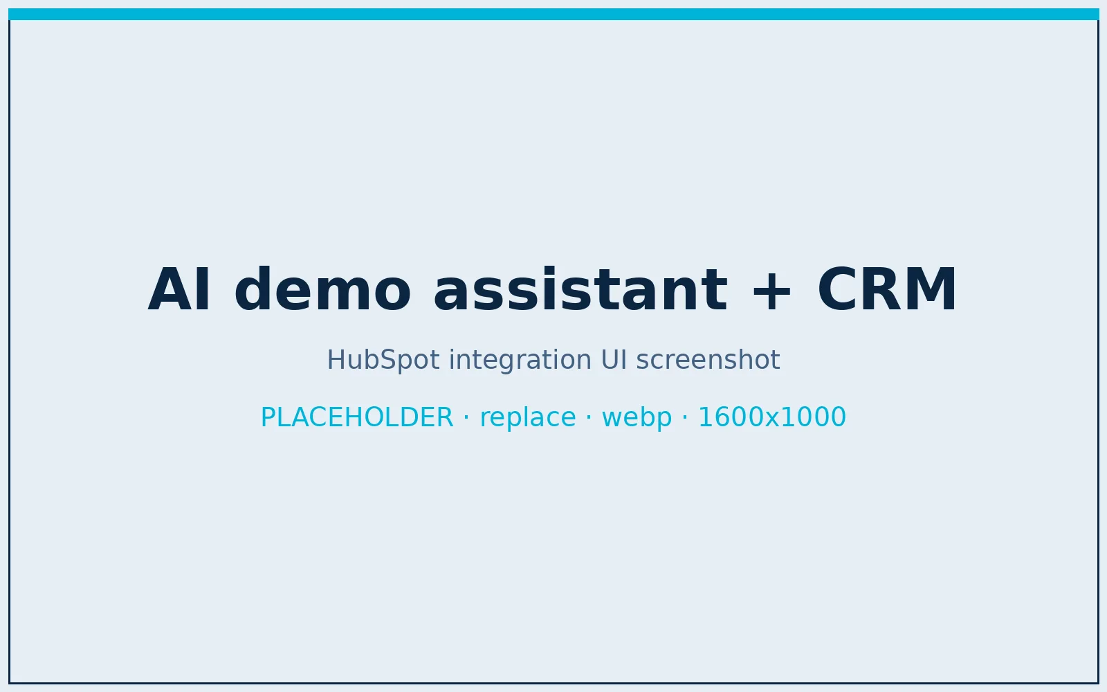 עוזר הדגמות AI עם אינטגרציית CRM